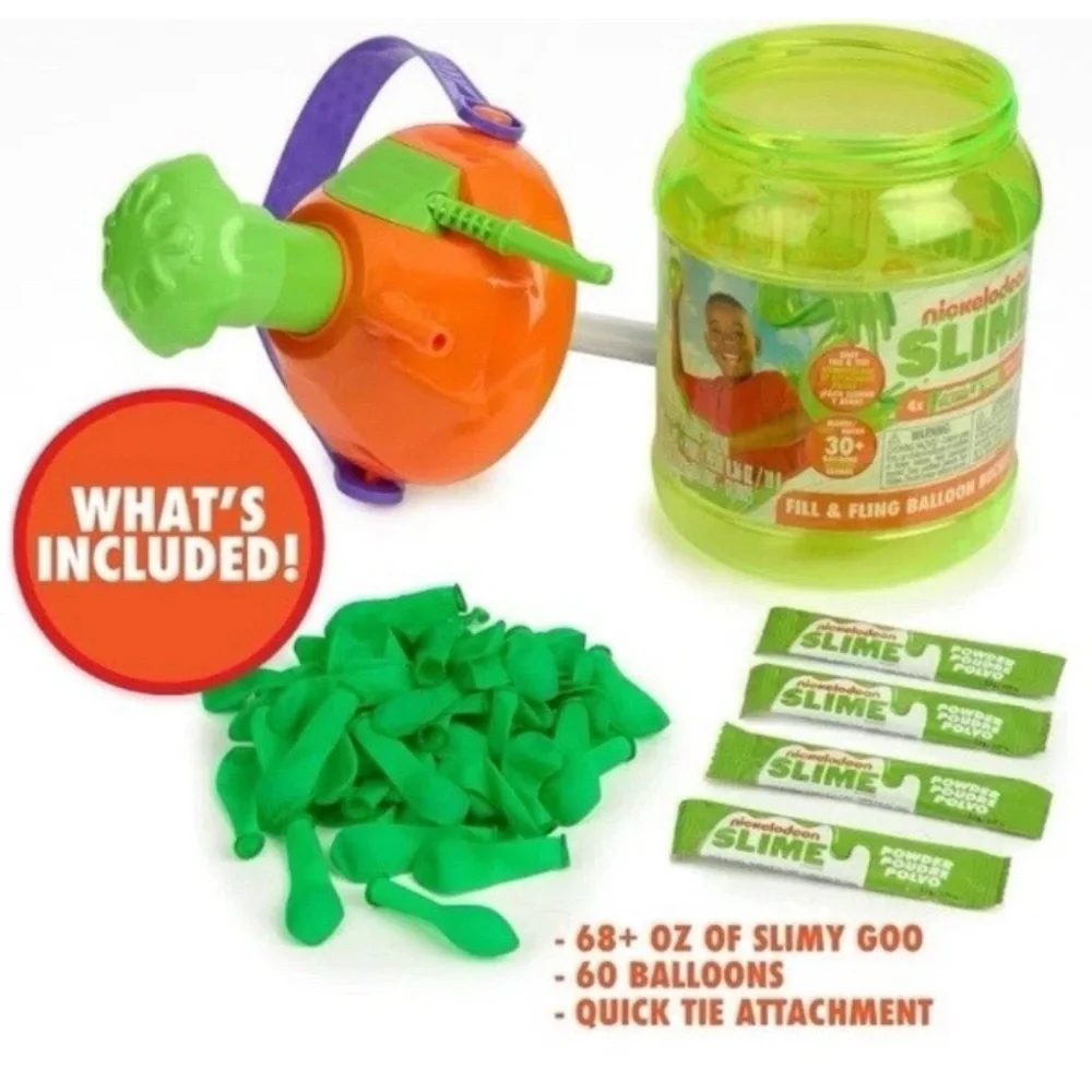 Nickelodeon Slime Balloon Bucket Fill & Fling Water Balloons Set New Kids Toy